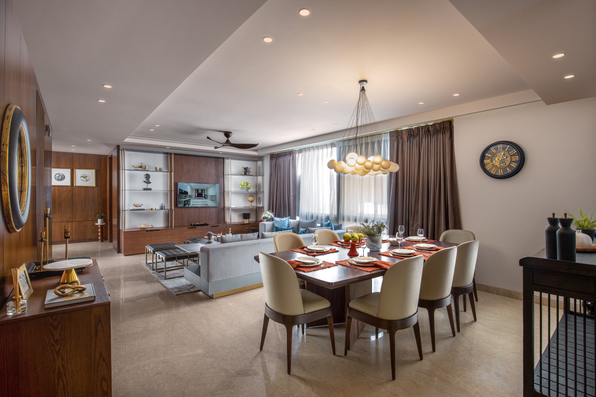 Luxury dining spaces by Pramod Group