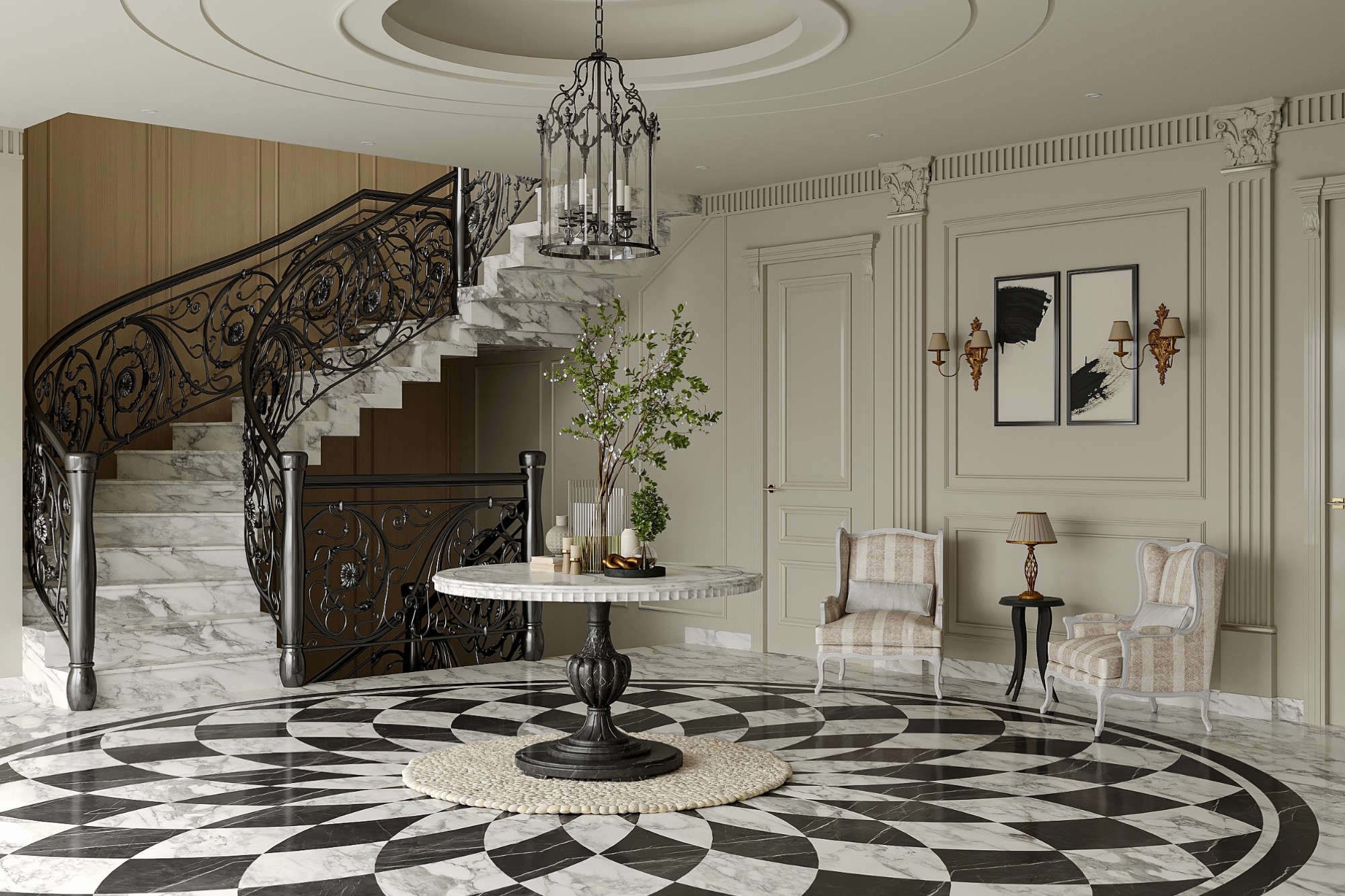Aashi Gupta Designs crafts foyers with European grandeur