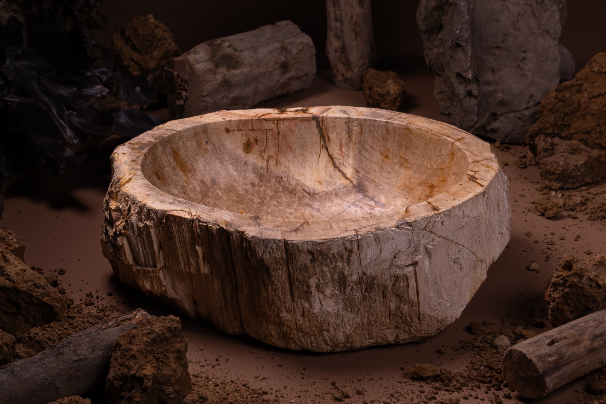 Stone Art sculpts the silence of time into nature-inspired basins