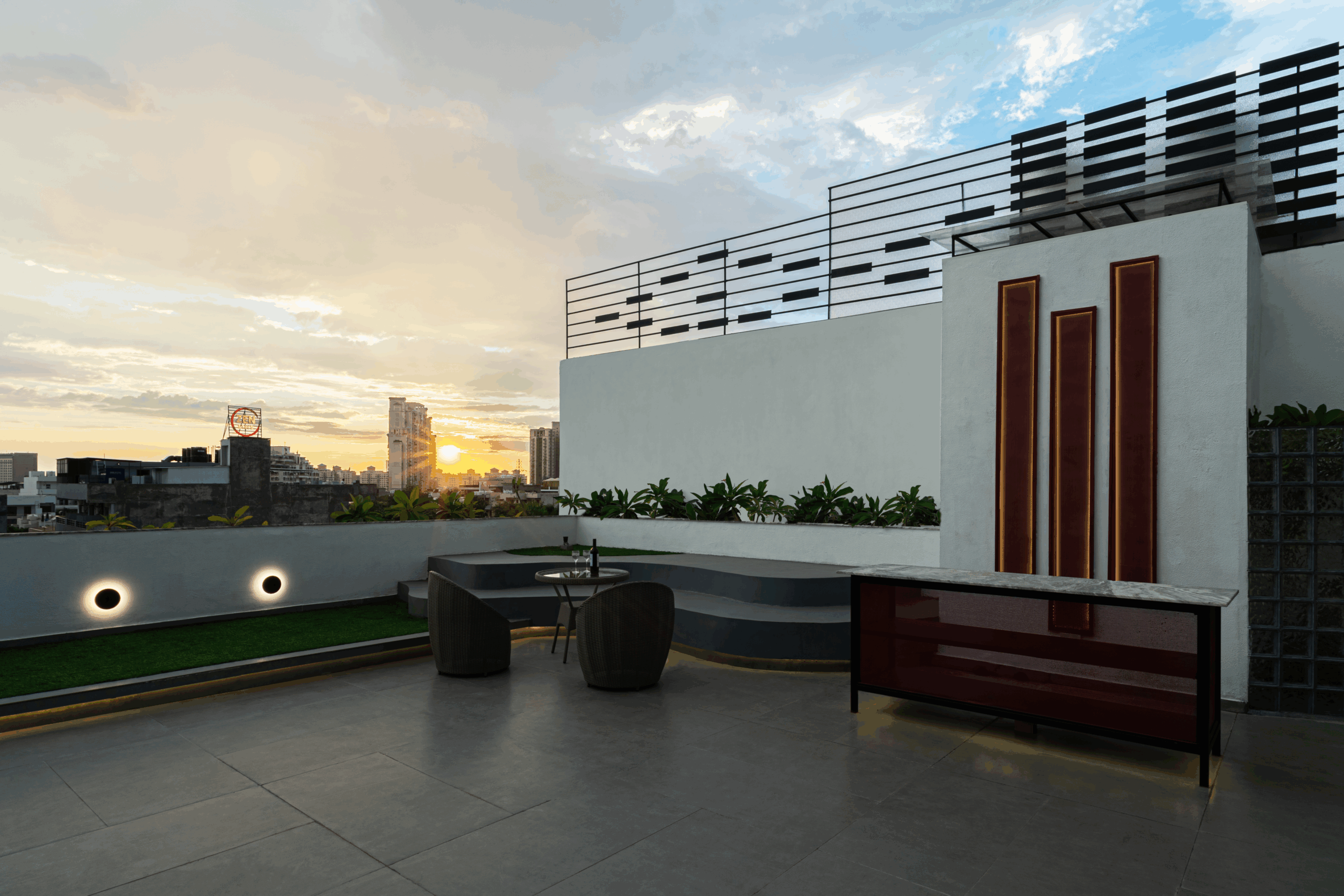 Studio Hatch enhances Gurugram rooftop terrace with industrial elegance